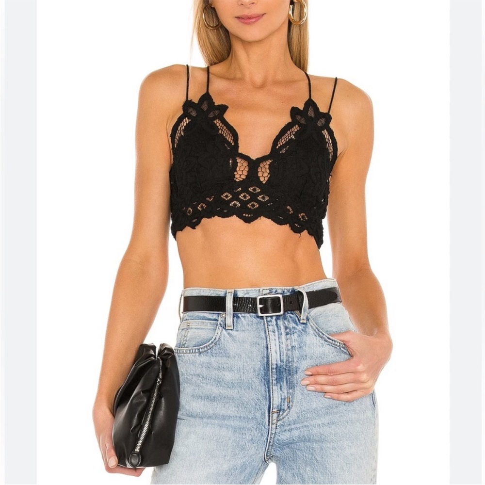Free People Adella One Bralette Black Intimately FP XS